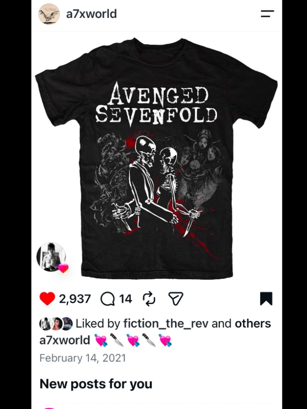 ISO!! *officially licensed* ALPOH "skeleton couple" tee (V-Day 2021/ orig 2007)